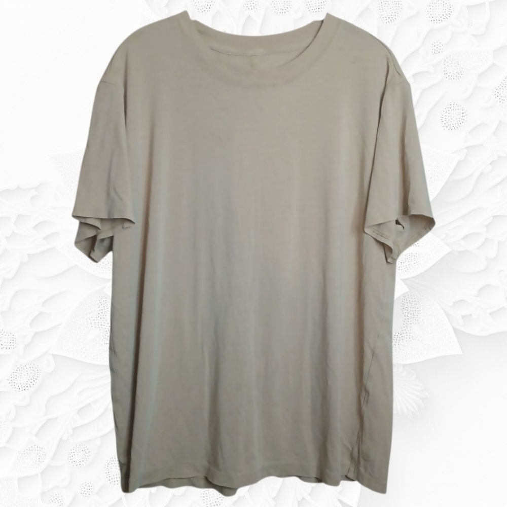 Lululemon Crew Neckline Short Sleeved Tan T-Shirt